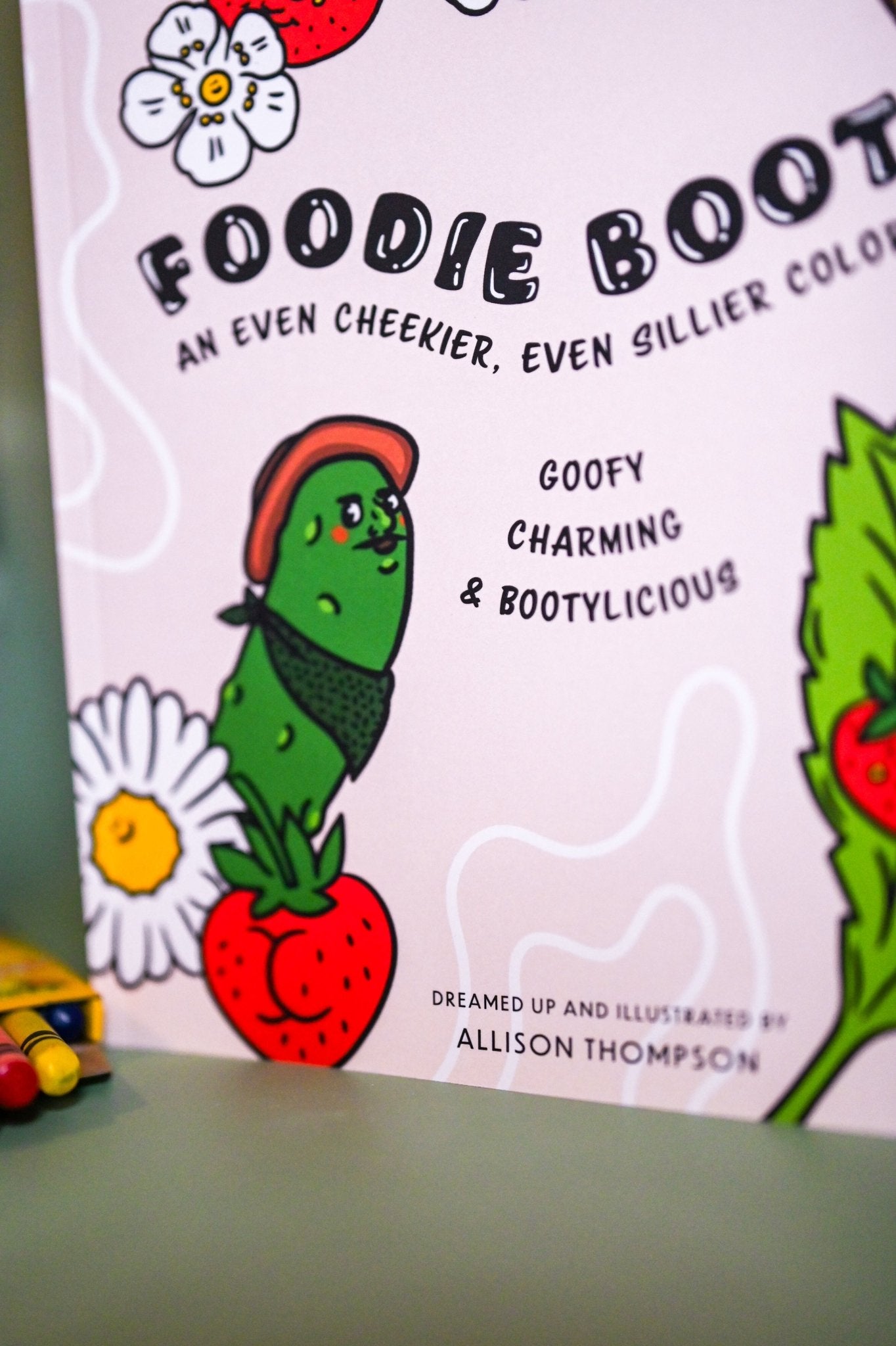 Foodie Booties 3: An Even Cheekier, Even Sillier Coloring Book - Cheeky Art Studio - allison thompson - allisthompson - Apple - Coloring Book - Portland, Oregon - Asian American Artist