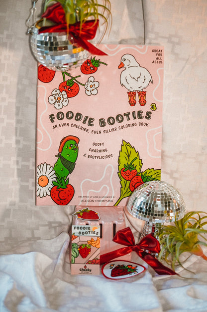 Foodie Booties 3: An Even Cheekier, Even Sillier Coloring Book - Cheeky Art Studio - allison thompson - allisthompson - Apple - Coloring Book - Portland, Oregon - Asian American Artist