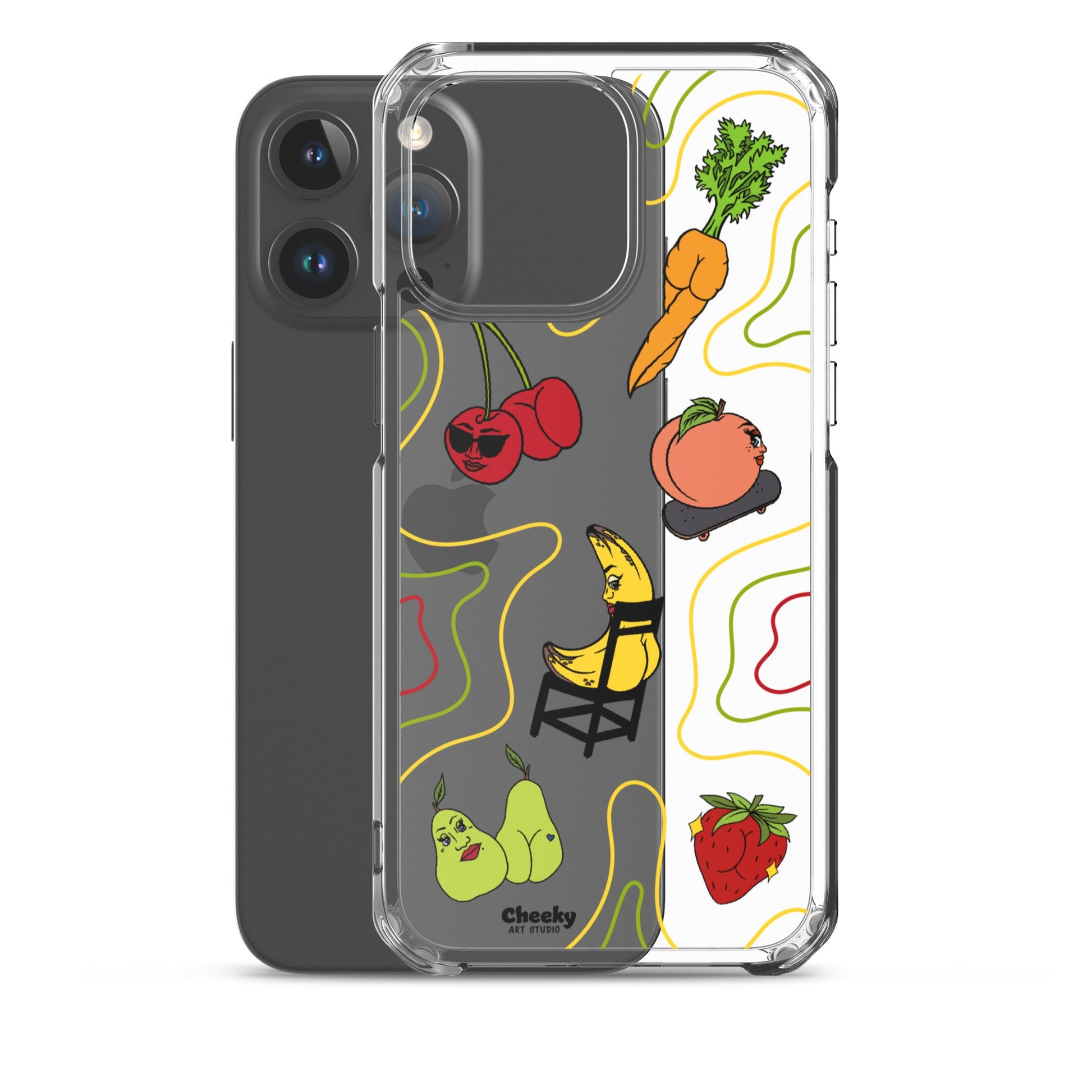 Foodie Booties Clear Phone Case - Cheeky Art Studio - Phone case - Phone Cases - Portland, Oregon - Asian American Artist