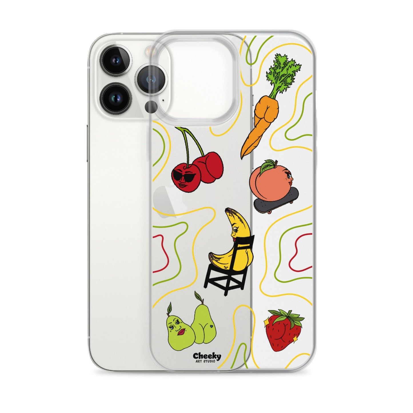 Foodie Booties Clear Phone Case - Cheeky Art Studio - Phone case - Phone Cases - Portland, Oregon - Asian American Artist