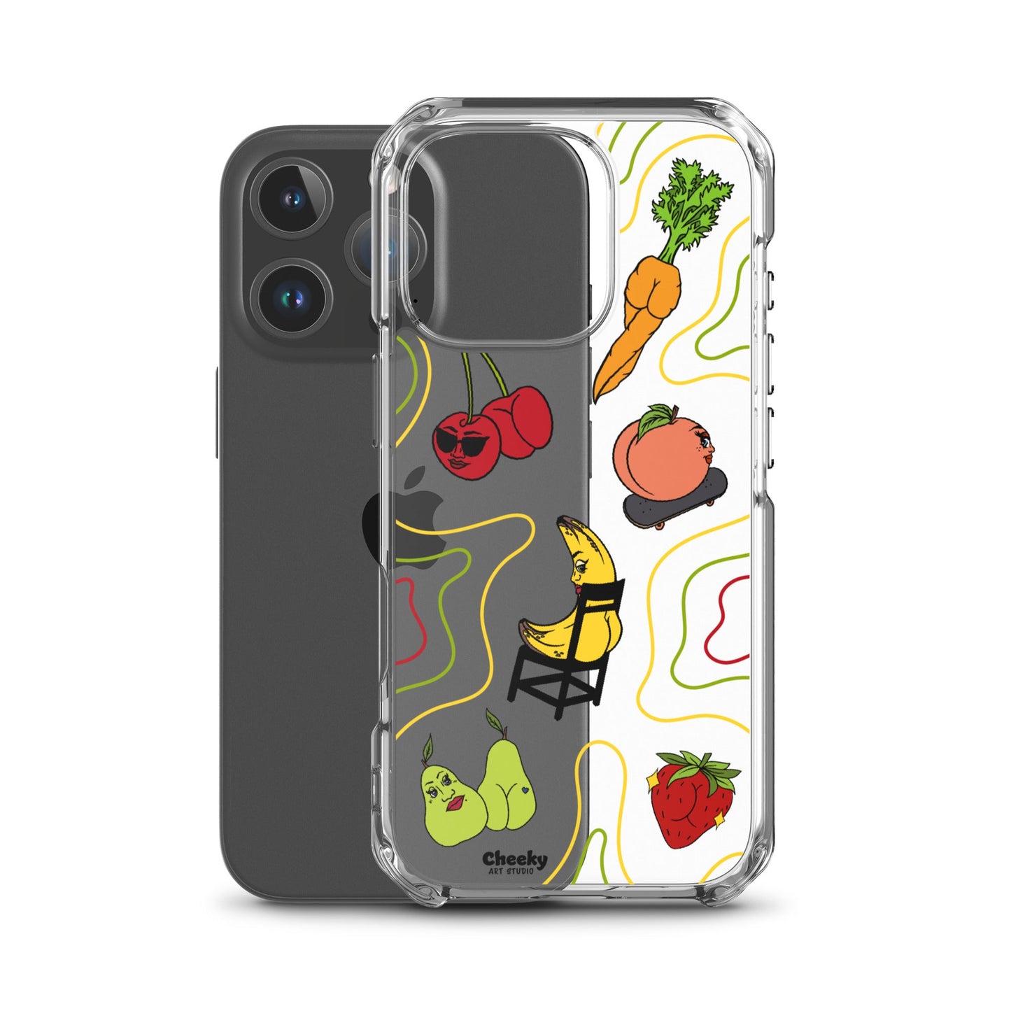 Foodie Booties Clear Phone Case - Cheeky Art Studio - Phone case - Phone Cases - Portland, Oregon - Asian American Artist