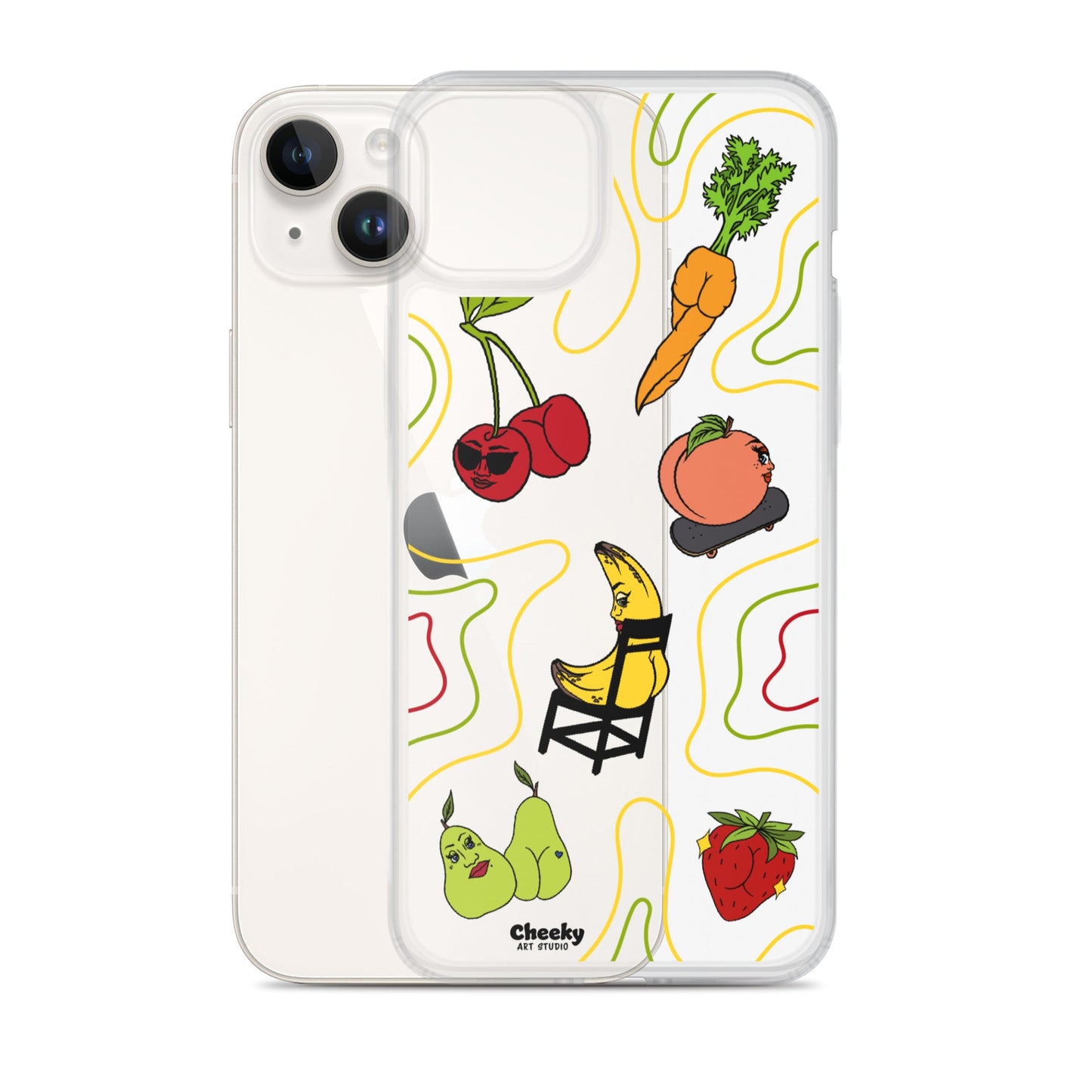 Foodie Booties Clear Phone Case - Cheeky Art Studio - Phone case - Phone Cases - Portland, Oregon - Asian American Artist