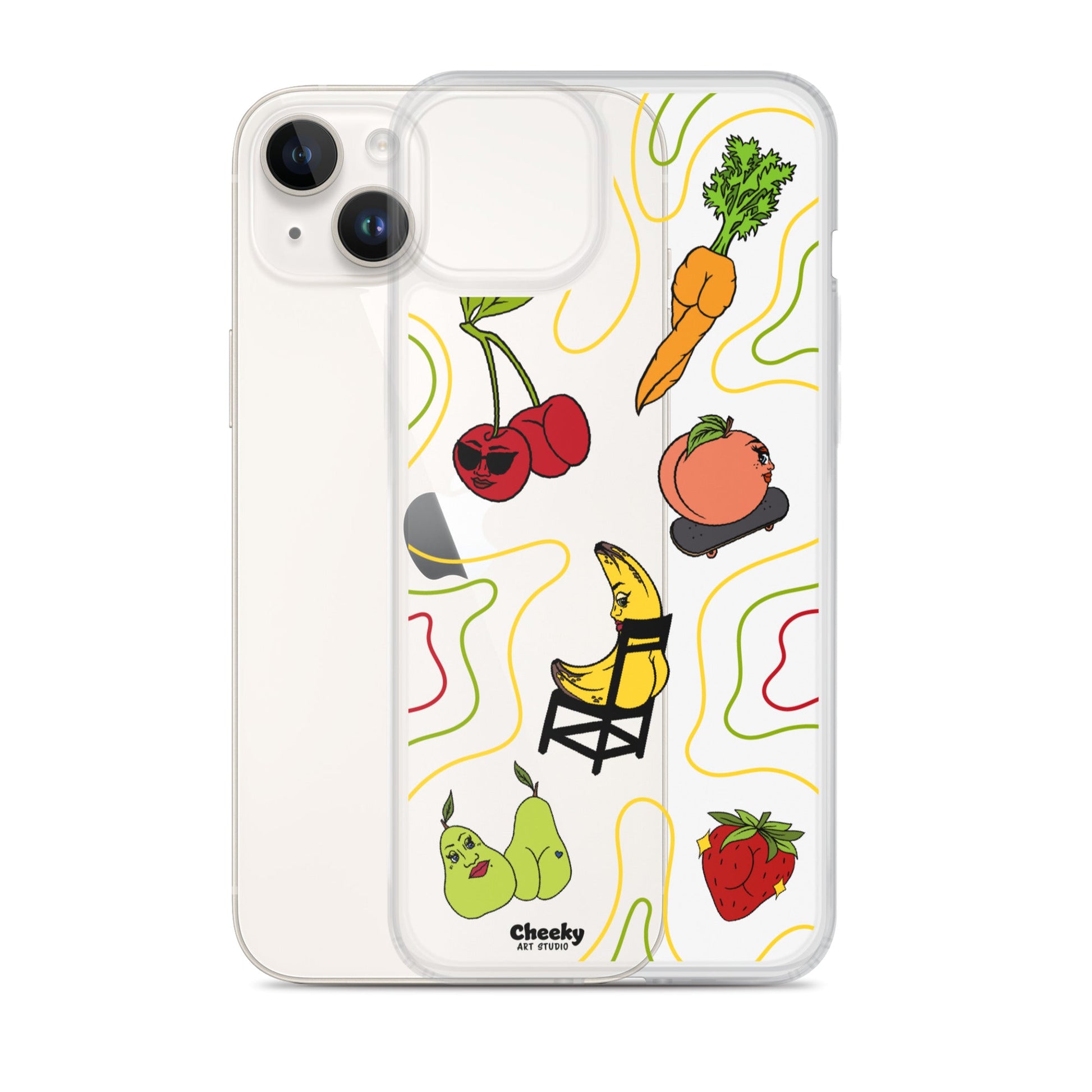 Foodie Booties Clear Phone Case - Cheeky Art Studio - Phone case - Phone Cases - Portland, Oregon - Asian American Artist