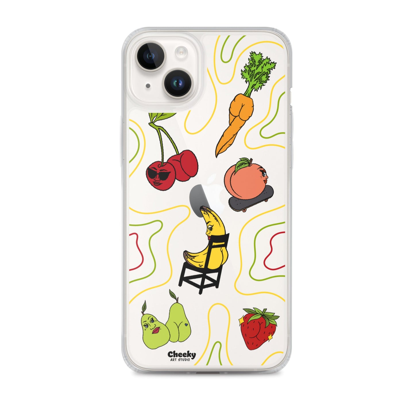 Foodie Booties Clear Phone Case - Cheeky Art Studio - Phone case - Phone Cases - Portland, Oregon - Asian American Artist