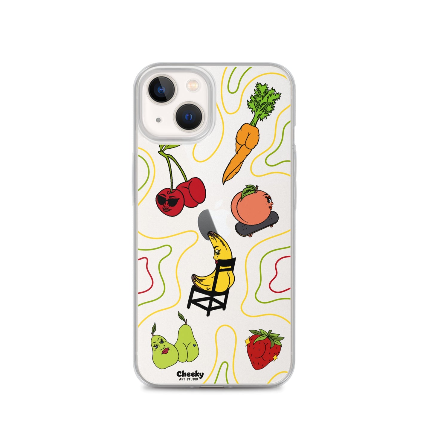 Foodie Booties Clear Phone Case - Cheeky Art Studio - Phone case - Phone Cases - Portland, Oregon - Asian American Artist
