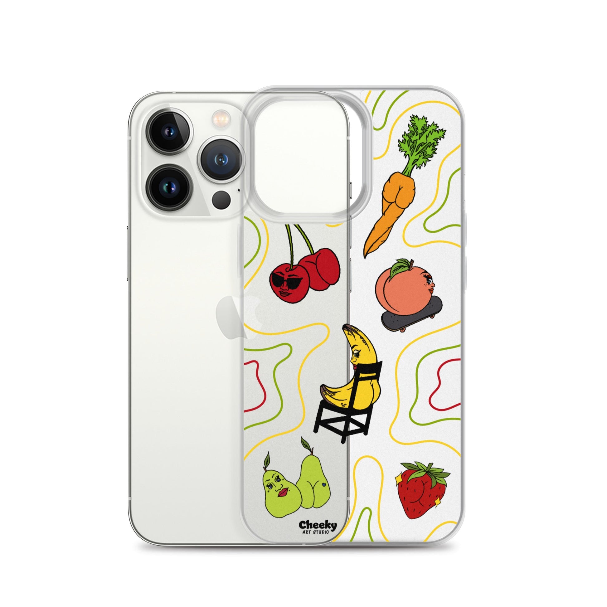 Foodie Booties Clear Phone Case - Cheeky Art Studio - Phone case - Phone Cases - Portland, Oregon - Asian American Artist