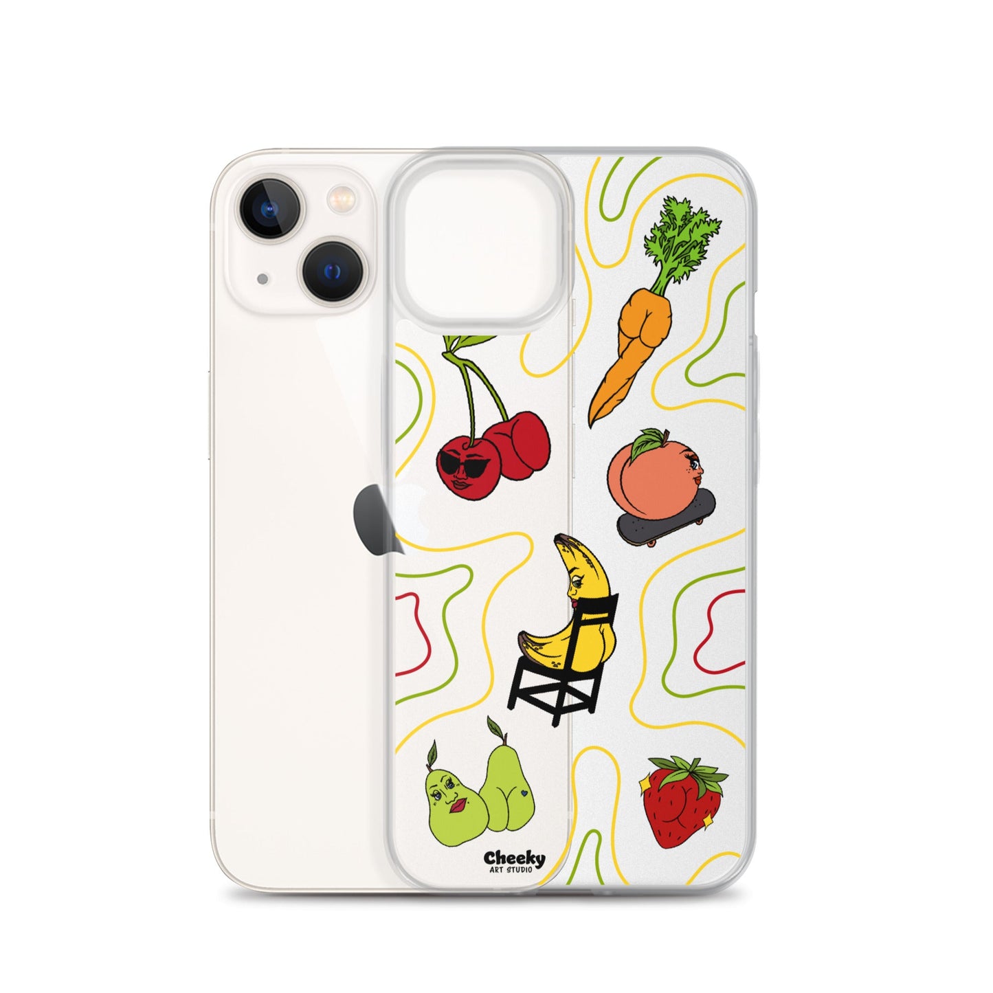 Foodie Booties Clear Phone Case - Cheeky Art Studio - Phone case - Phone Cases - Portland, Oregon - Asian American Artist