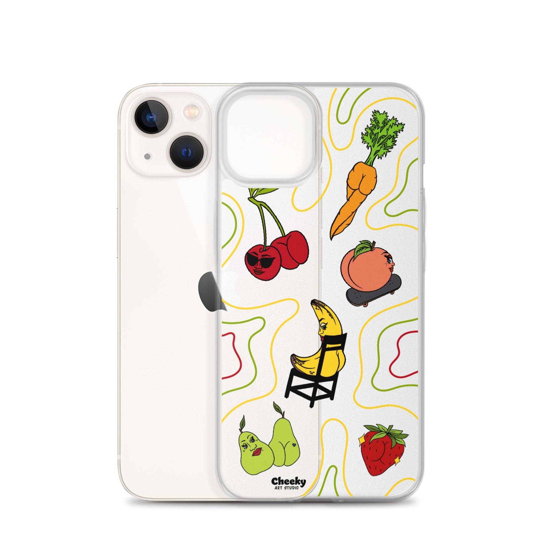 Foodie Booties Clear Phone Case - Cheeky Art Studio - Phone case - Phone Cases - Portland, Oregon - Asian American Artist