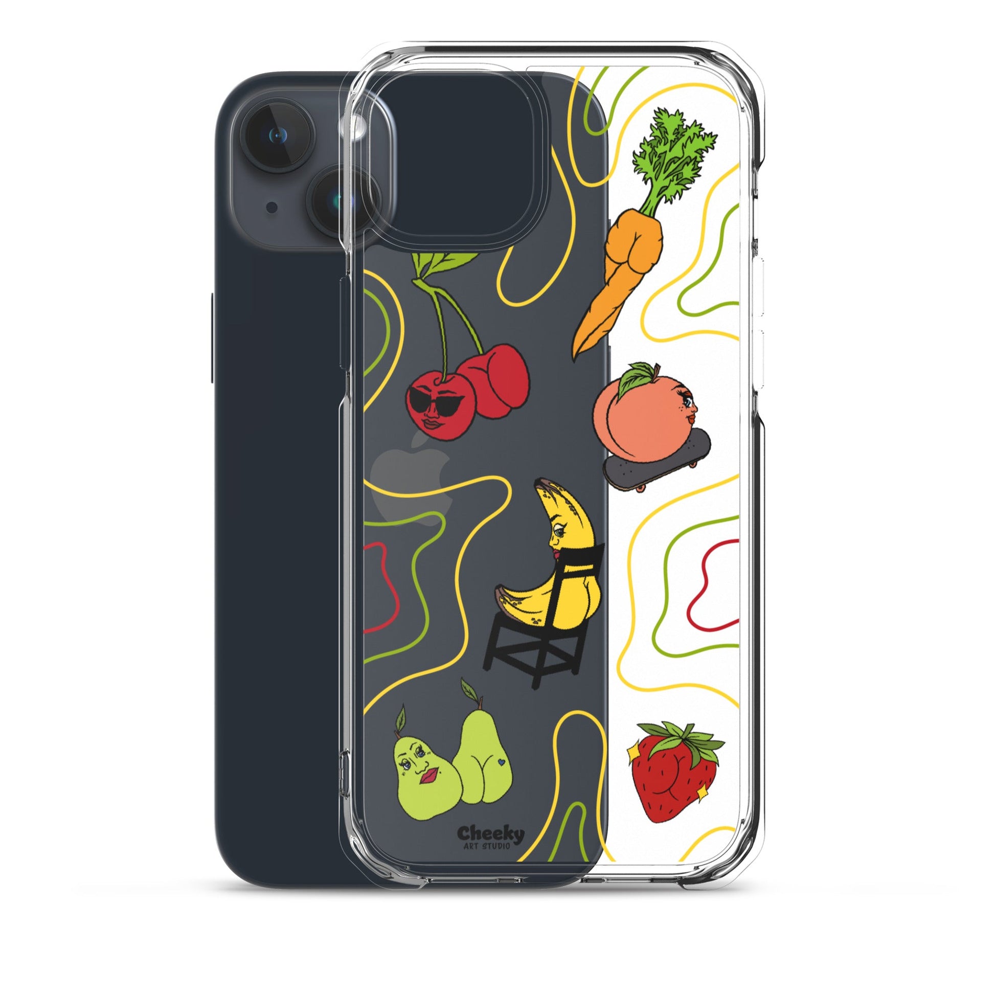 Foodie Booties Clear Phone Case - Cheeky Art Studio - Phone case - Phone Cases - Portland, Oregon - Asian American Artist