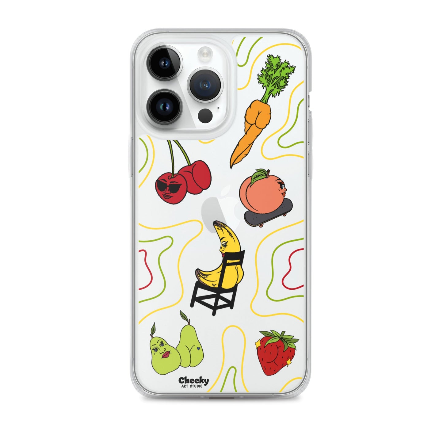 Foodie Booties Clear Phone Case - Cheeky Art Studio - Phone case - Phone Cases - Portland, Oregon - Asian American Artist