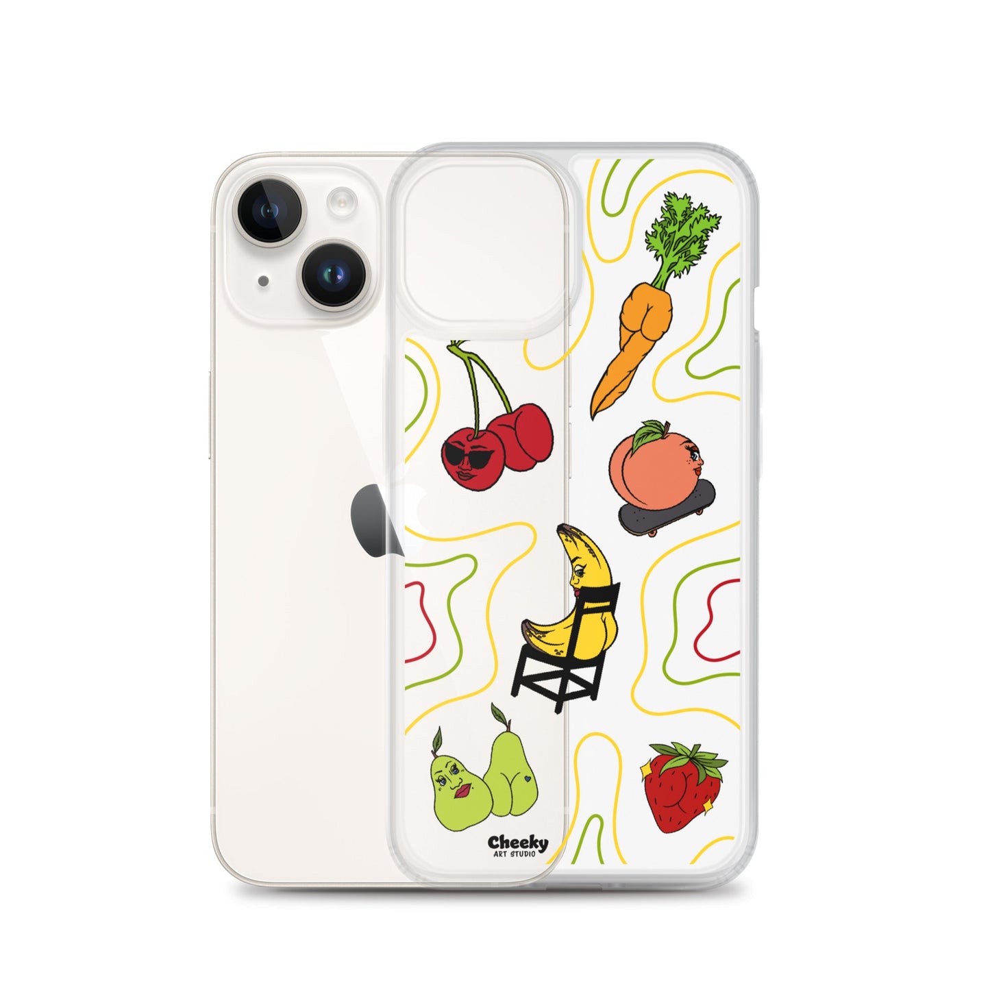 Foodie Booties Clear Phone Case - Cheeky Art Studio - Phone case - Phone Cases - Portland, Oregon - Asian American Artist