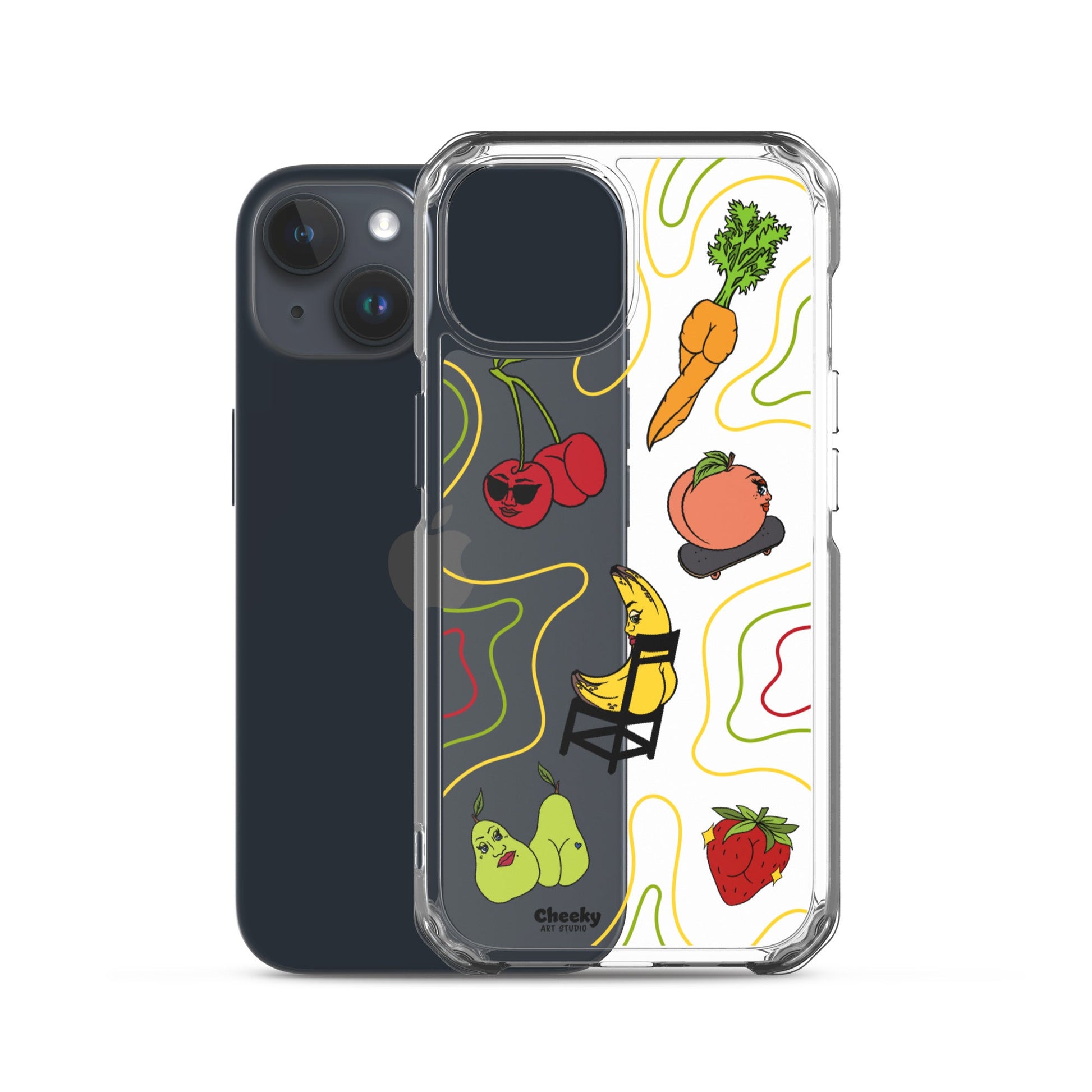 Foodie Booties Clear Phone Case - Cheeky Art Studio - Phone case - Phone Cases - Portland, Oregon - Asian American Artist