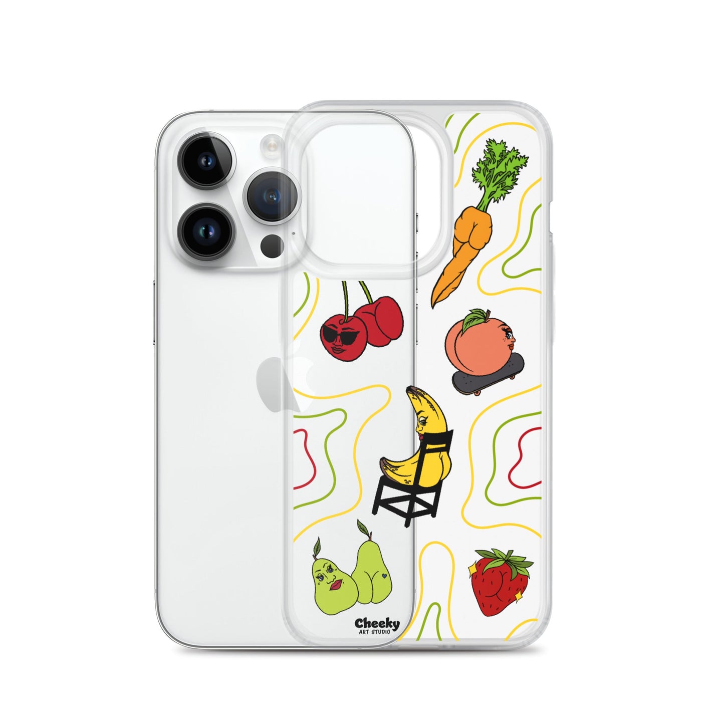 Foodie Booties Clear Phone Case - Cheeky Art Studio - Phone case - Phone Cases - Portland, Oregon - Asian American Artist