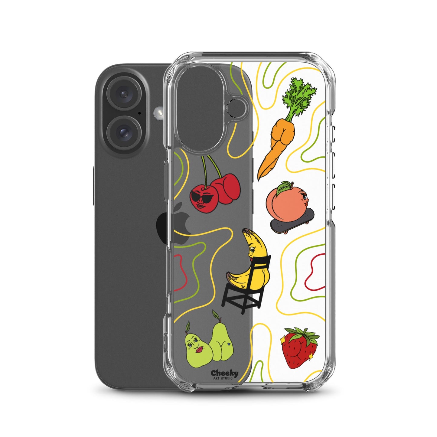 Foodie Booties Clear Phone Case - Cheeky Art Studio - Phone case - Phone Cases - Portland, Oregon - Asian American Artist