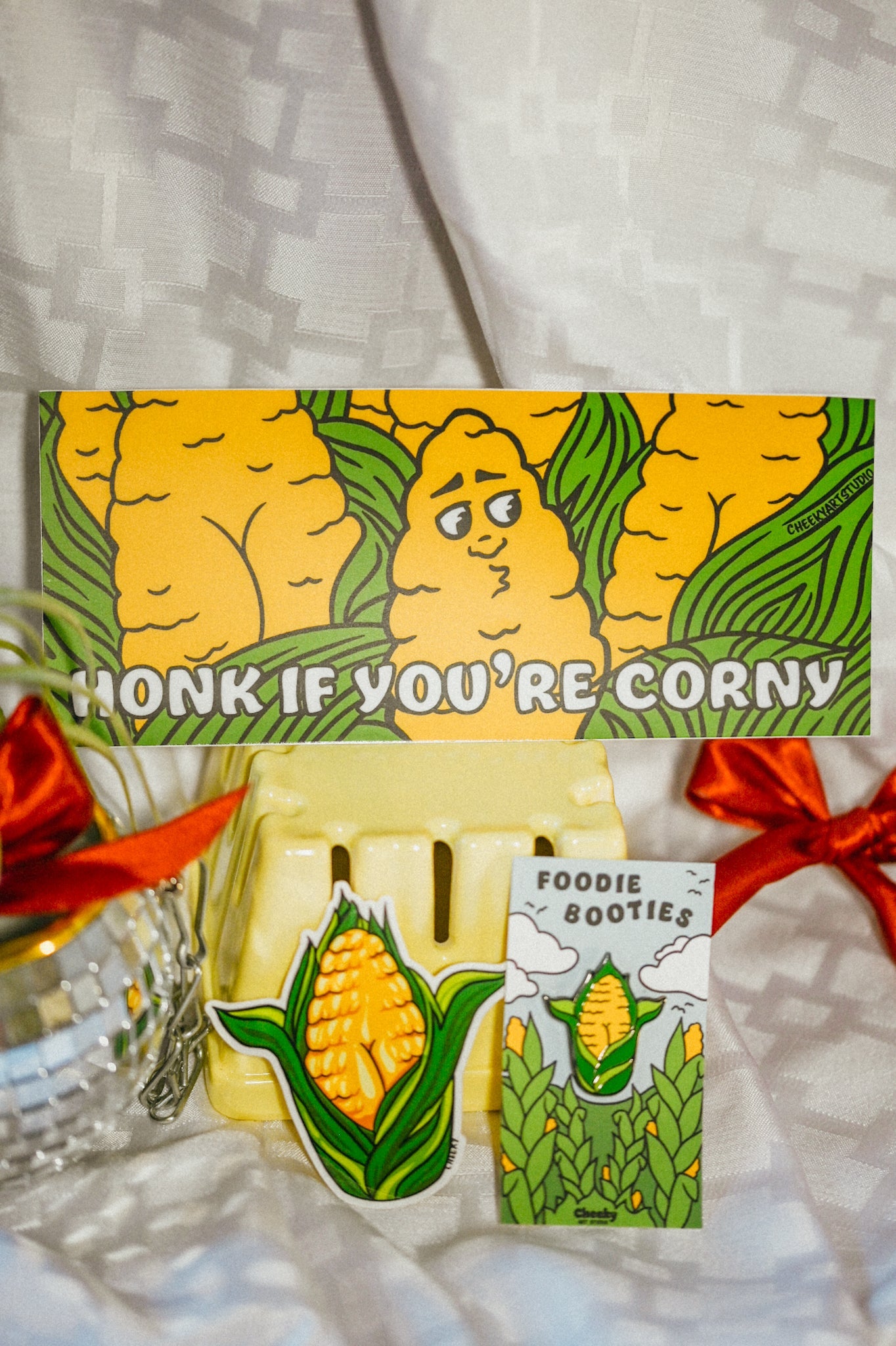 It’s Corn! Vinyl Sticker - Cheeky Art Studio - allison thompson - allisthompson - art - Electronics Stickers & Decals - Portland, Oregon - Asian American Artist