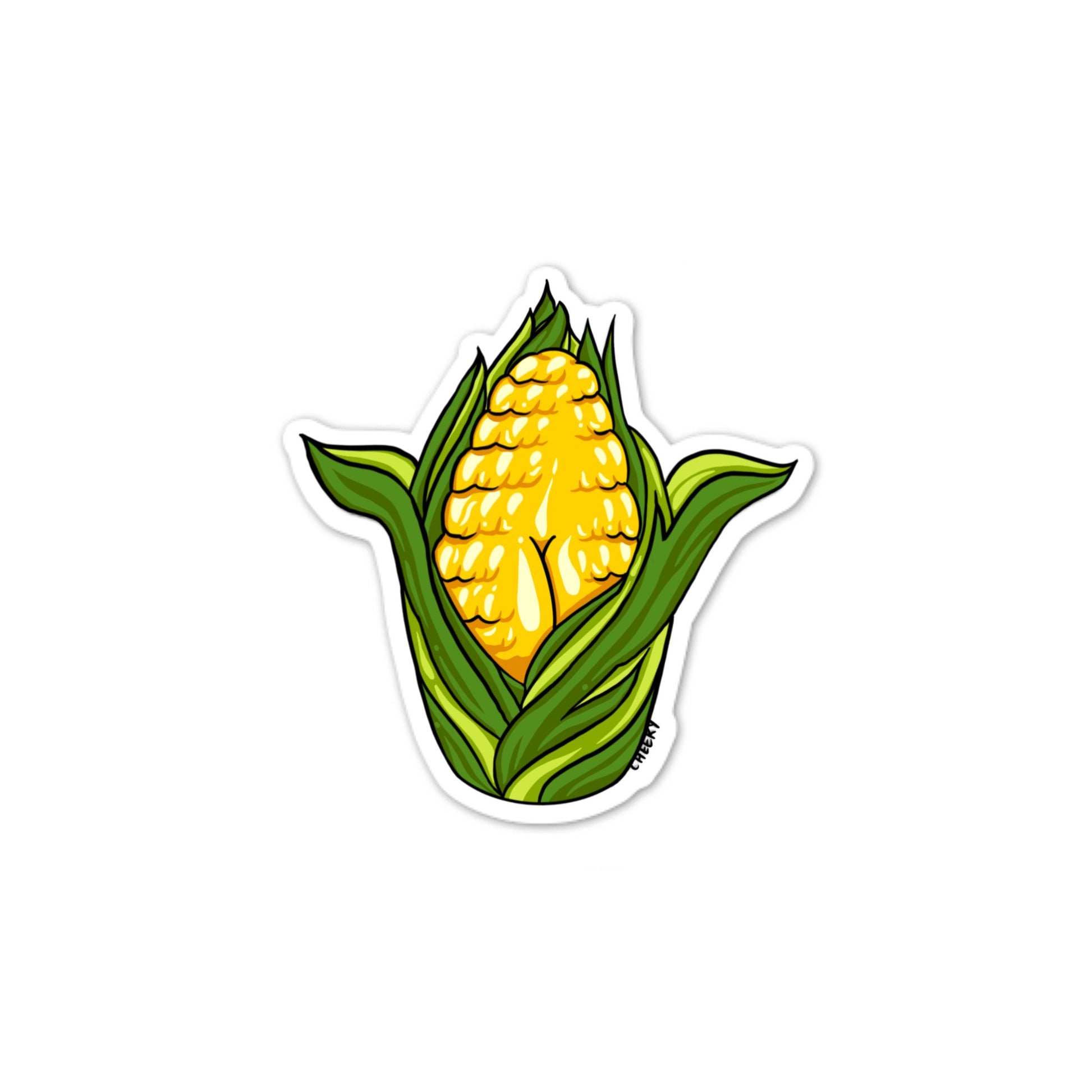It’s Corn! Vinyl Sticker - Cheeky Art Studio - allison thompson - allisthompson - art - Electronics Stickers & Decals - Portland, Oregon - Asian American Artist