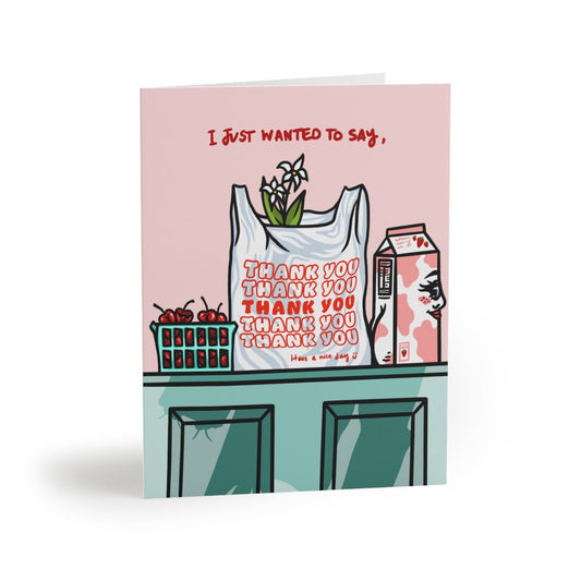 Just Wanted To Say Thank You Card - Cheeky Art Studio - allison thompson - allisthompson - art - Greeting & Note Cards - Portland, Oregon - Asian American Artist
