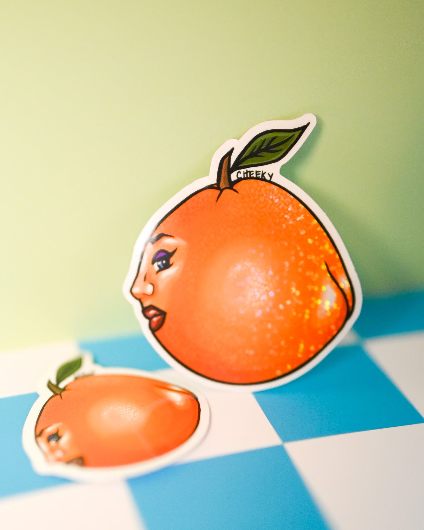 Lil Orange Booty Vinyl Sticker - Cheeky Art Studio - allison thompson - allisthompson - art - Electronics Stickers & Decals - Portland, Oregon - Asian American Artist