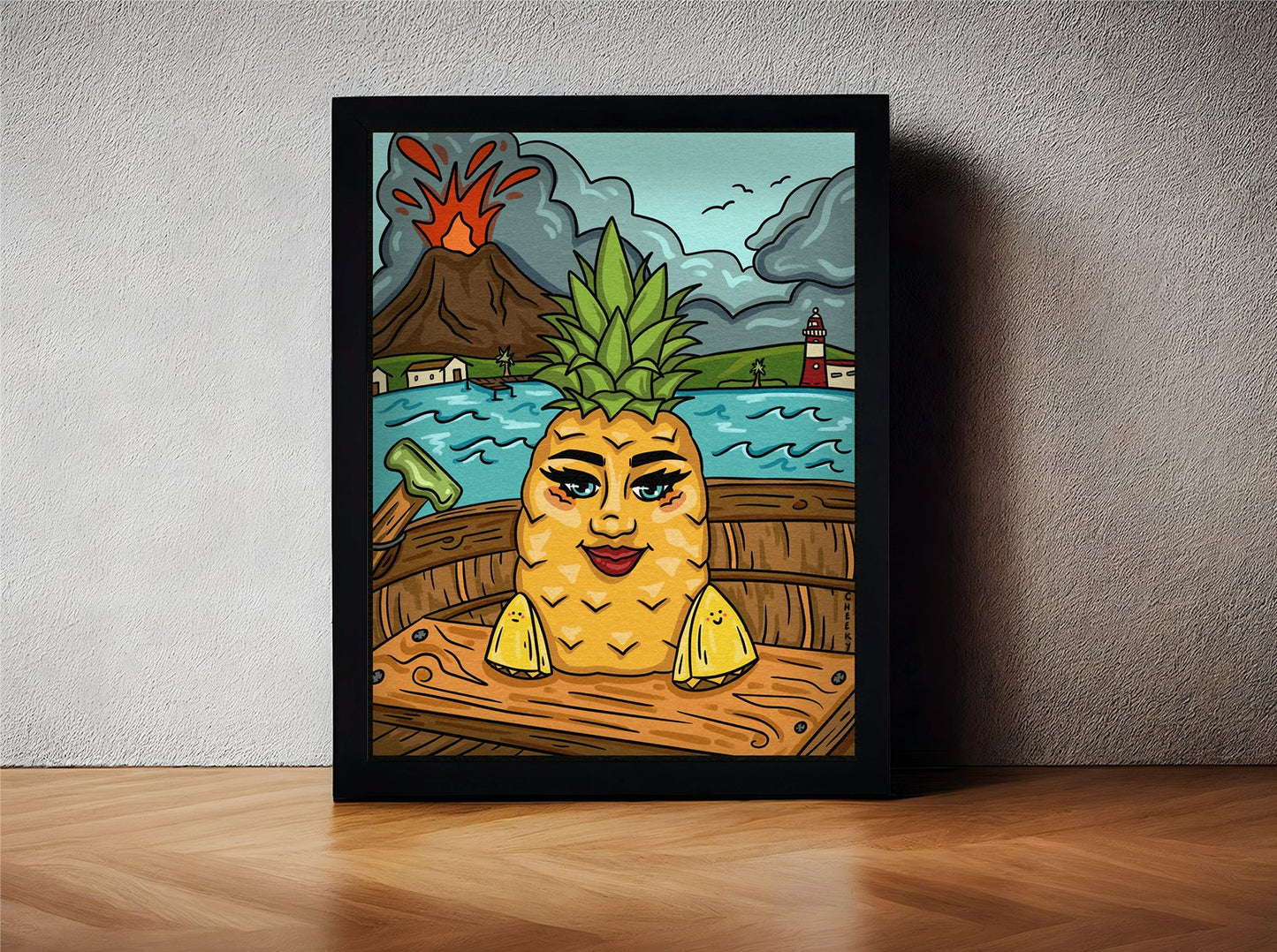 Mama Pineapple To The Rescue Art Print - Cheeky Art Studio - art - mom - Mother's Day - Artwork - Portland, Oregon - Asian American Artist