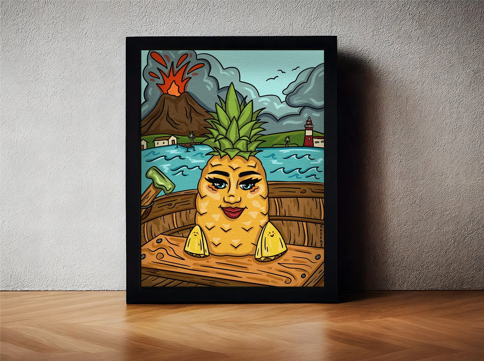 Mama Pineapple To The Rescue Art Print - Cheeky Art Studio - art - mom - Mother's Day - Artwork - Portland, Oregon - Asian American Artist
