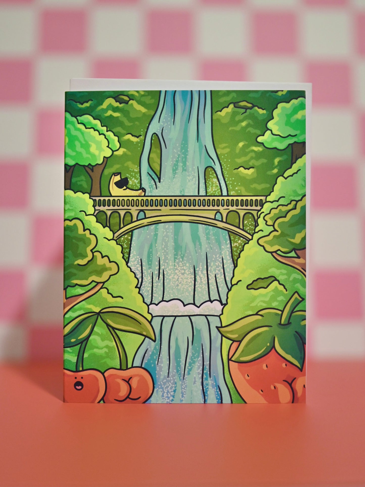 Multnomah Falls Cuties Greeting Card - Cheeky Art Studio - allison thompson - allisthompson - art - Greeting & Note Cards - Portland, Oregon - Asian American Artist