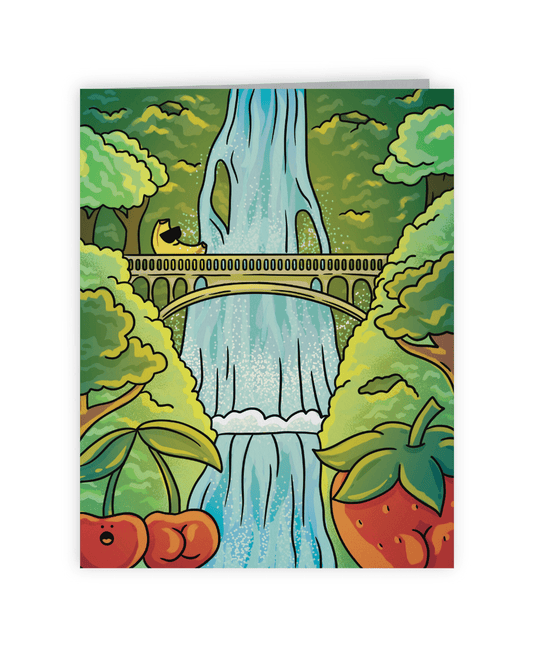 Multnomah Falls Cuties Greeting Card - Cheeky Art Studio - allison thompson - allisthompson - art - Greeting & Note Cards - Portland, Oregon - Asian American Artist