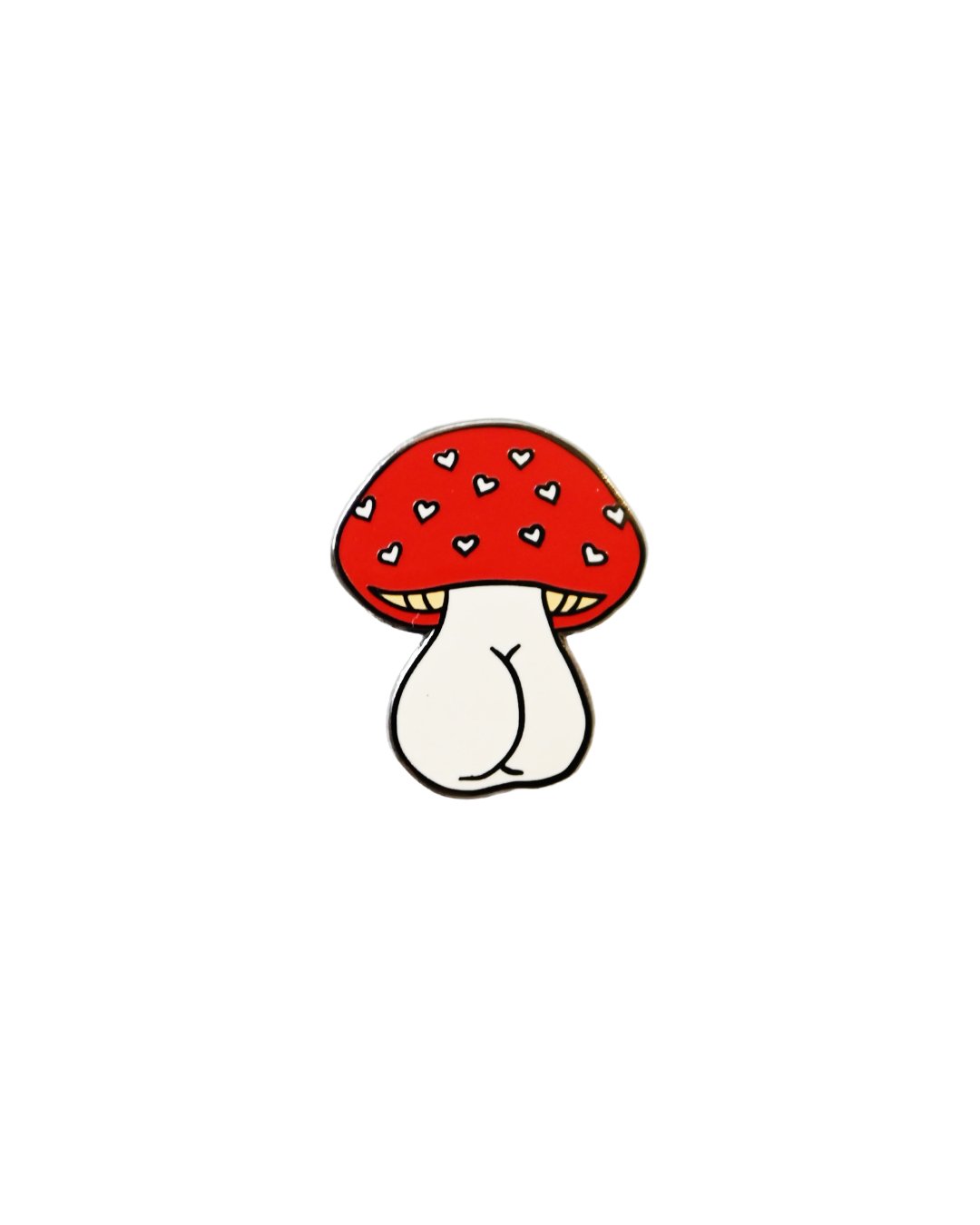 Mushroom Booty Enamel Pin - Cheeky Art Studio - mushrooms - pin - Enamel Pins - Portland, Oregon - Asian American Artist