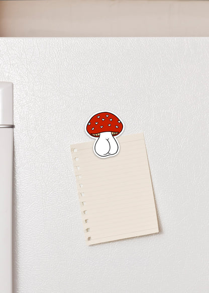 Mushroom Booty Fridge Magnet - Cheeky Art Studio-fridge-Magnet-mushies