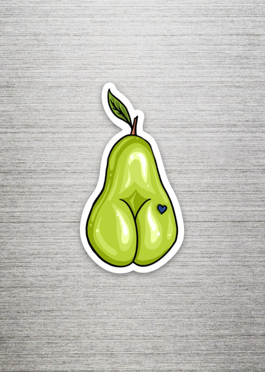 Pear Booty Fridge Magnet - Cheeky Art Studio-fridge-fruit-Magnet
