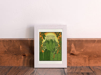 Pickle Party Art Print - Cheeky Art Studio - art - cucumbers - funny - Artwork - Portland, Oregon - Asian American Artist