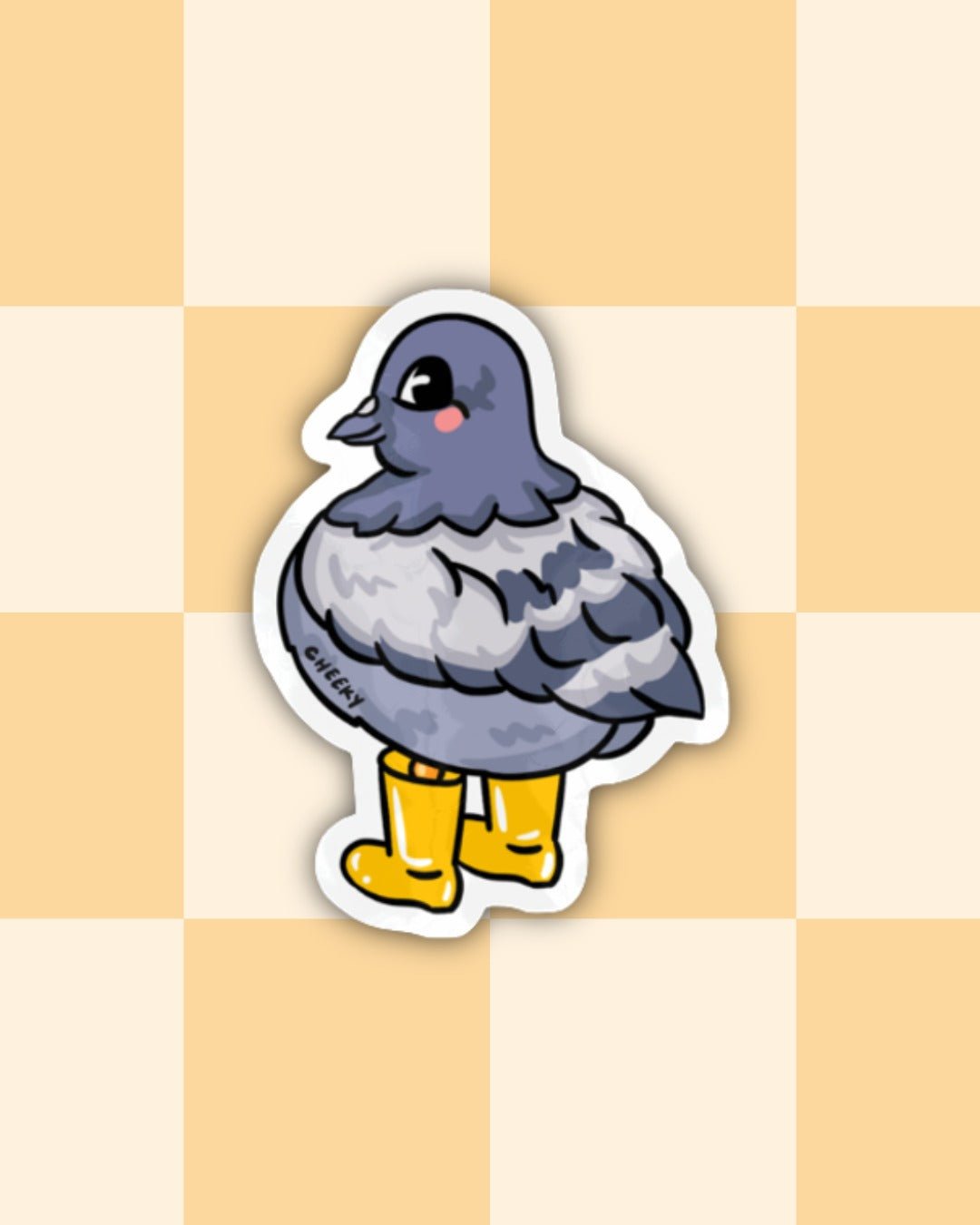 Pigeon in Boots Vinyl Sticker - Cheeky Art Studio-allison thompson-allisthompson-art - Electronics Stickers & Decals - Portland, Oregon - Asian American Artist