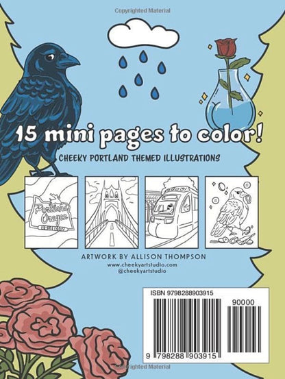 PRE - ORDER Portland Booties Mini Coloring Booklet - Cheeky Art Studio - Adult gifts - allison thompson - allisthompson - Coloring Book - Portland, Oregon - Asian American Artist