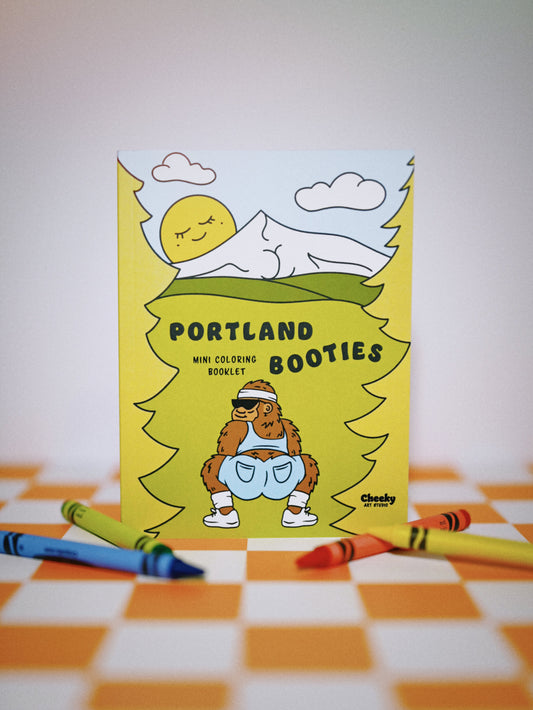PRE - ORDER Portland Booties Mini Coloring Booklet - Cheeky Art Studio - Adult gifts - allison thompson - allisthompson - Coloring Book - Portland, Oregon - Asian American Artist