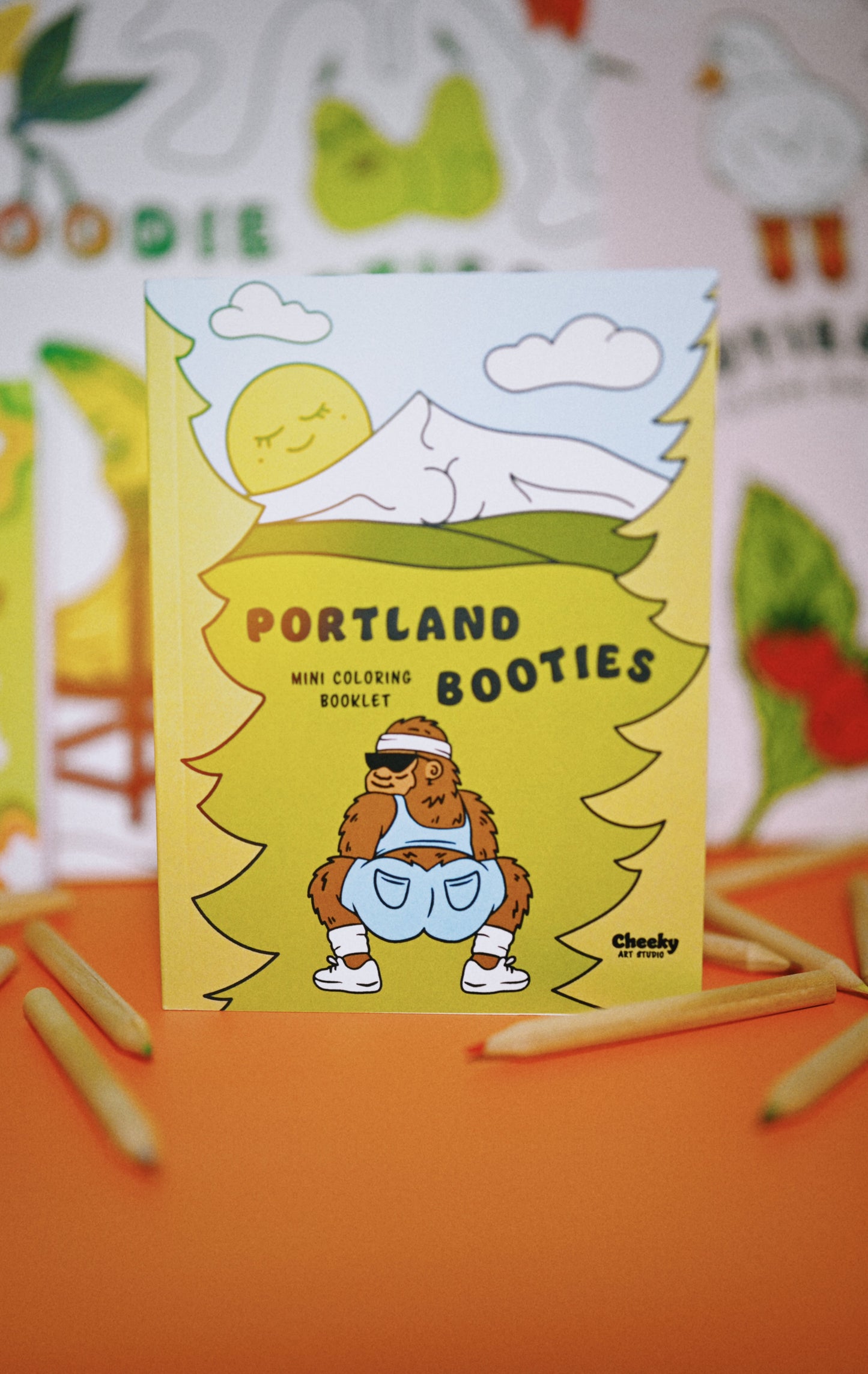 PRE - ORDER Portland Booties Mini Coloring Booklet - Cheeky Art Studio - Adult gifts - allison thompson - allisthompson - Coloring Book - Portland, Oregon - Asian American Artist