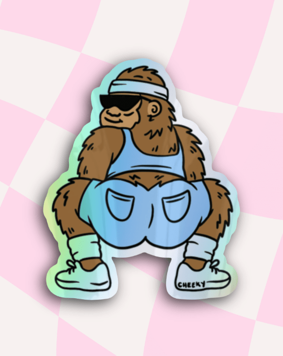 PRE - ORDER Sasquats Holo Vinyl Sticker - Cheeky Art Studio - allison thompson - allisthompson - art - Electronics Stickers & Decals - Portland, Oregon - Asian American Artist