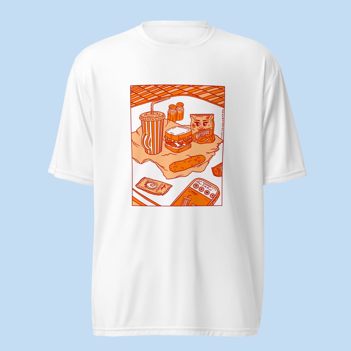Retro Foodie Tee - Cheeky Art Studio - artist - booties - booty - Shirts & Tops - Portland, Oregon - Asian American Artist