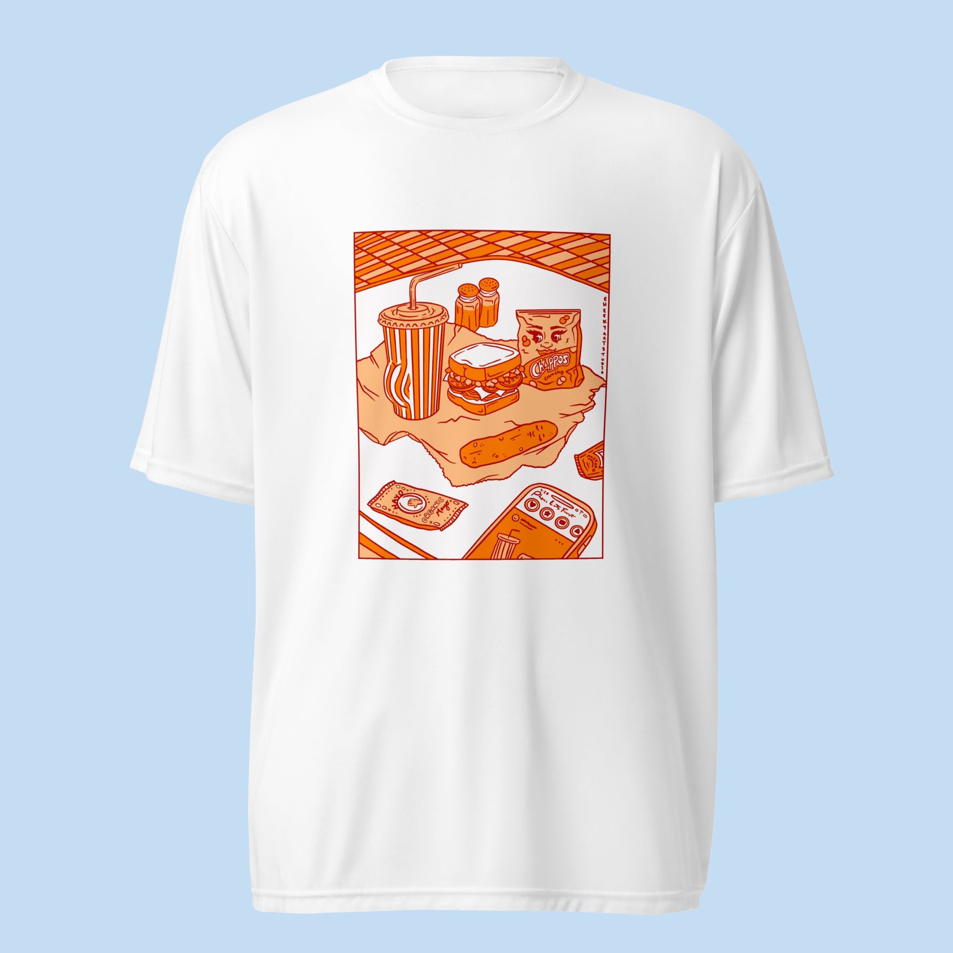 Retro Foodie Tee - Cheeky Art Studio - artist - booties - booty - Shirts & Tops - Portland, Oregon - Asian American Artist