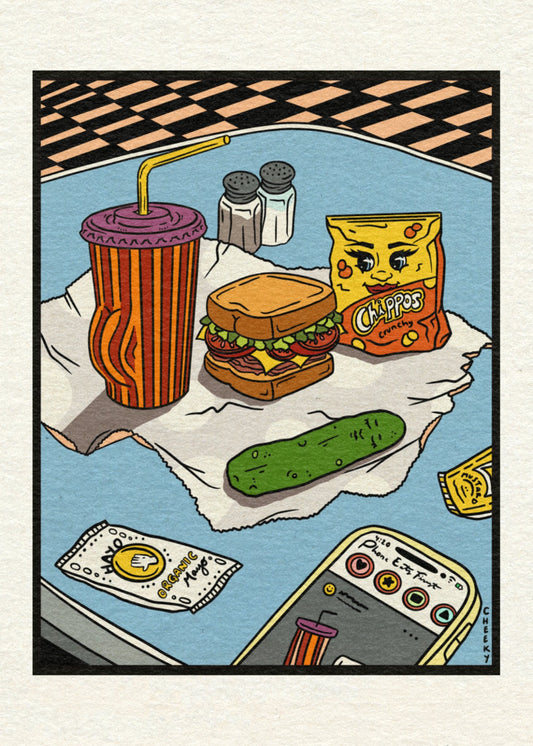 Retro Foodies Art Print - Cheeky Art Studio-art-chippos-diner