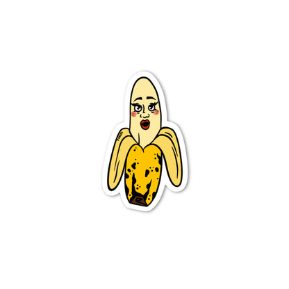 Surprised Nanner Vinyl Sticker - Cheeky Art Studio - allison thompson - allisthompson - art - Electronics Stickers & Decals - Portland, Oregon - Asian American Artist