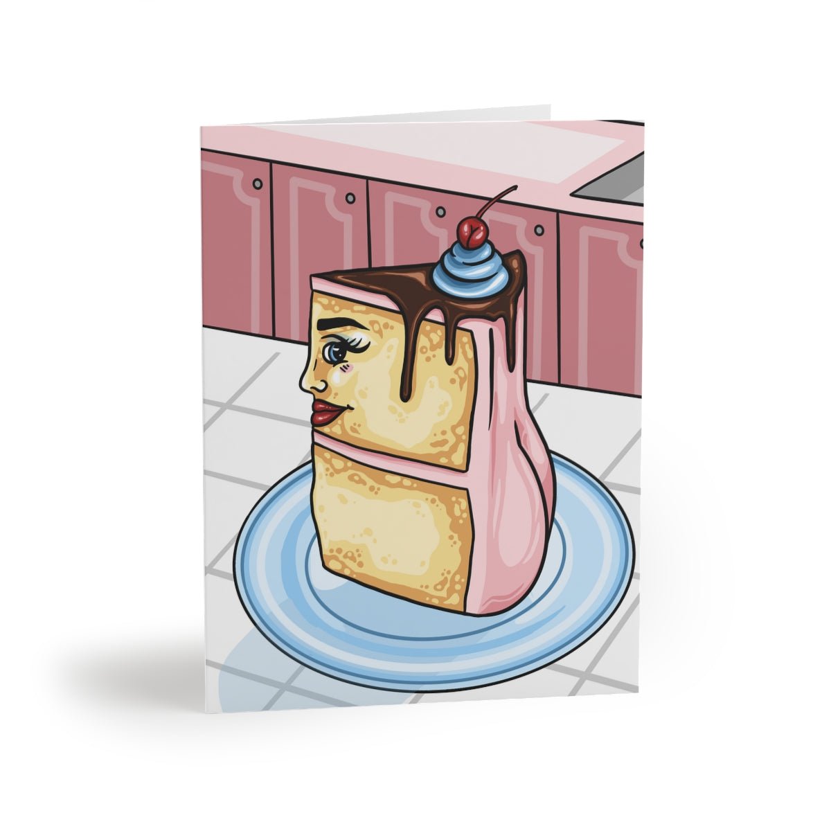 Sweet Cheeks Birthday Card - Cheeky Art Studio - allison thompson - allisthompson - art - Greeting & Note Cards - Portland, Oregon - Asian American Artist