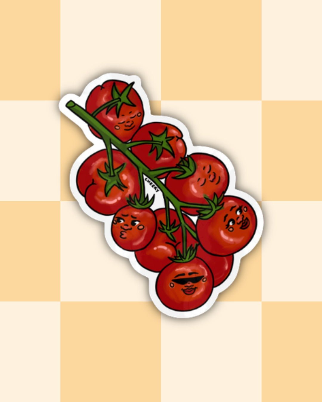 Tomato Pals Vinyl Sticker - Cheeky Art Studio-allison thompson-allisthompson-art - Electronics Stickers & Decals - Portland, Oregon - Asian American Artist
