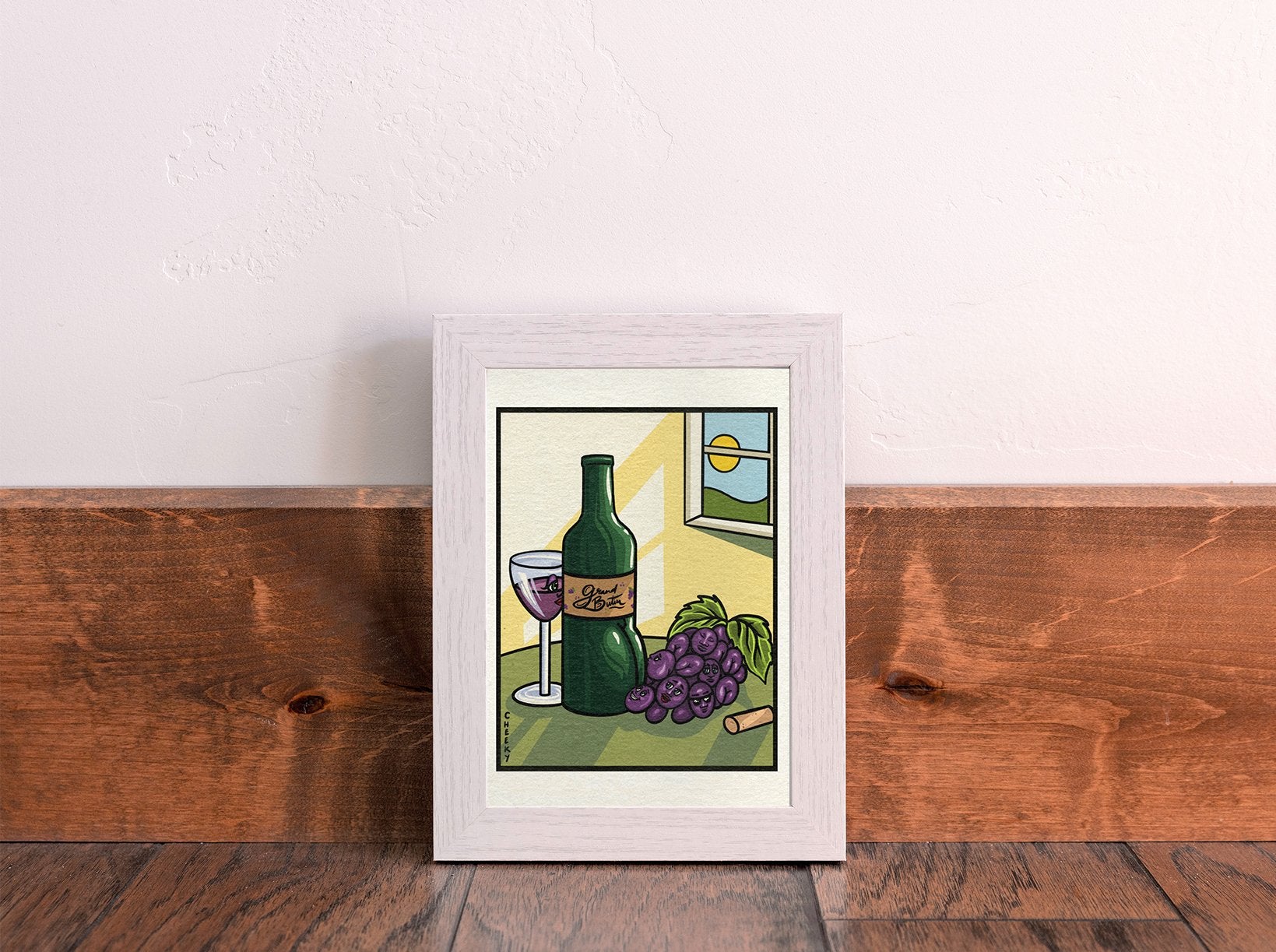 Wine Lovers Affair Art Print - Cheeky Art Studio - art - Grape - print - Artwork - Portland, Oregon - Asian American Artist