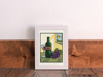 Wine Lovers Affair Art Print - Cheeky Art Studio - art - Grape - print - Artwork - Portland, Oregon - Asian American Artist
