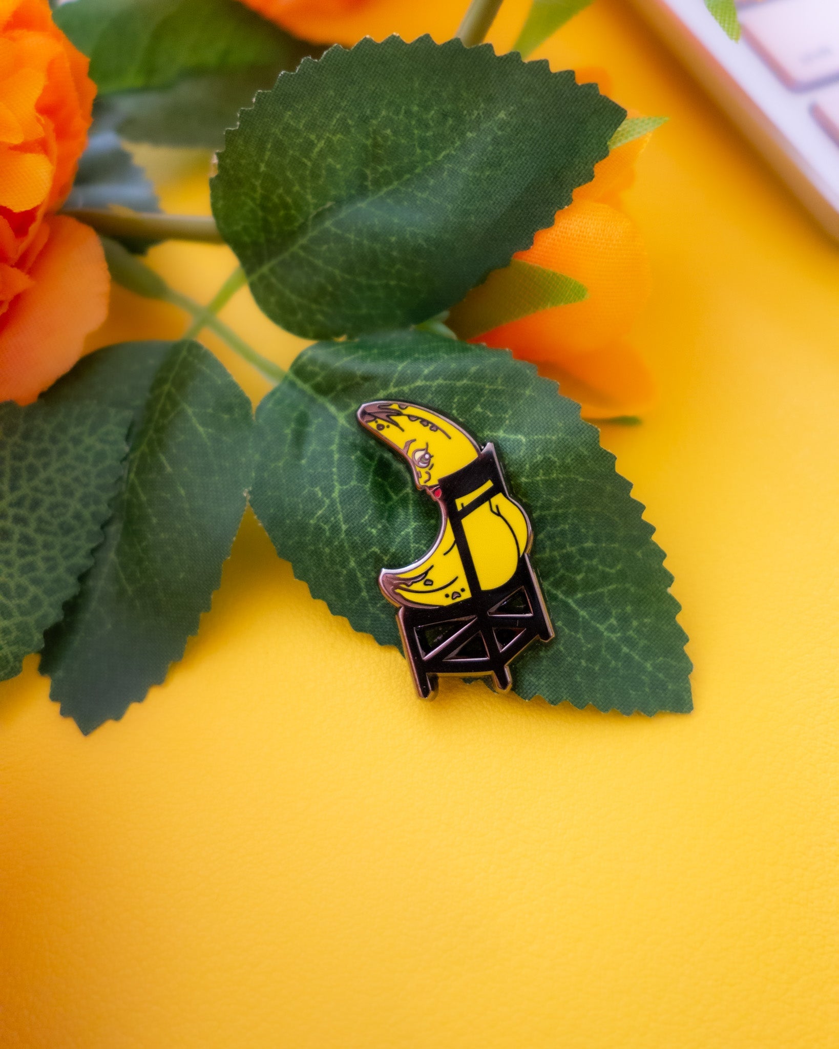 Banana Booty Enamel Pin - Cheeky Art Studio