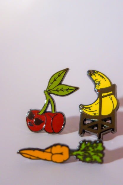 Banana Booty Enamel Pin - Cheeky Art Studio