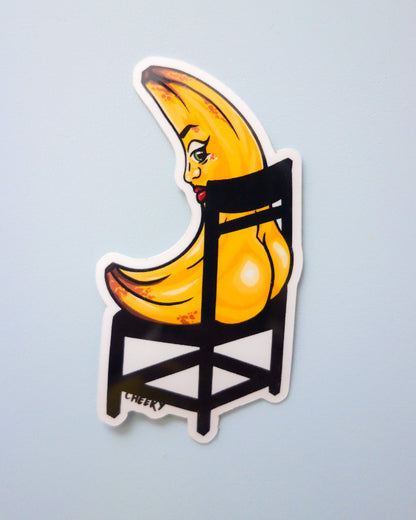 Banana Booty Vinyl Sticker - Cheeky Art Studio