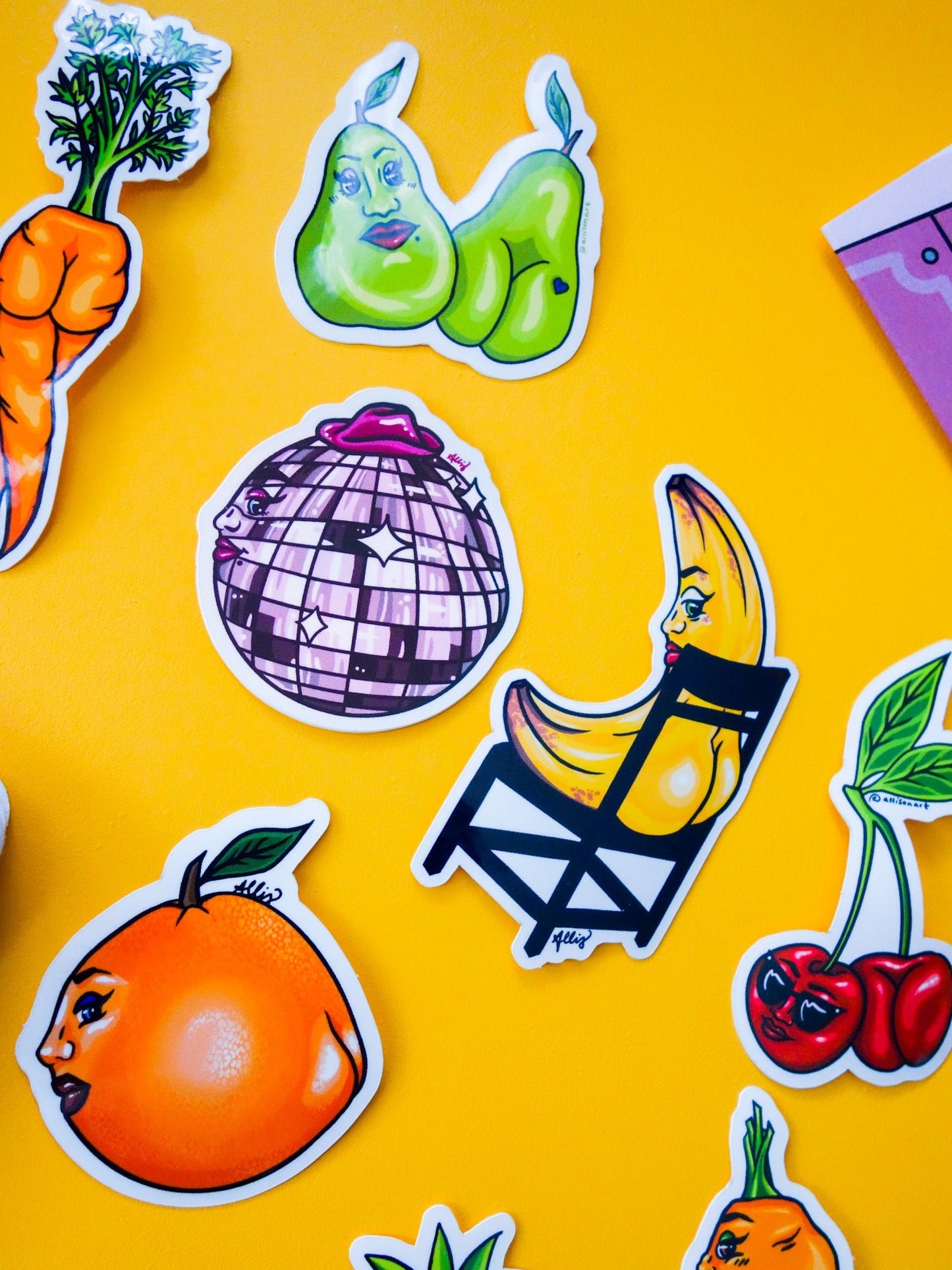 Banana Booty Vinyl Sticker - Cheeky Art Studio