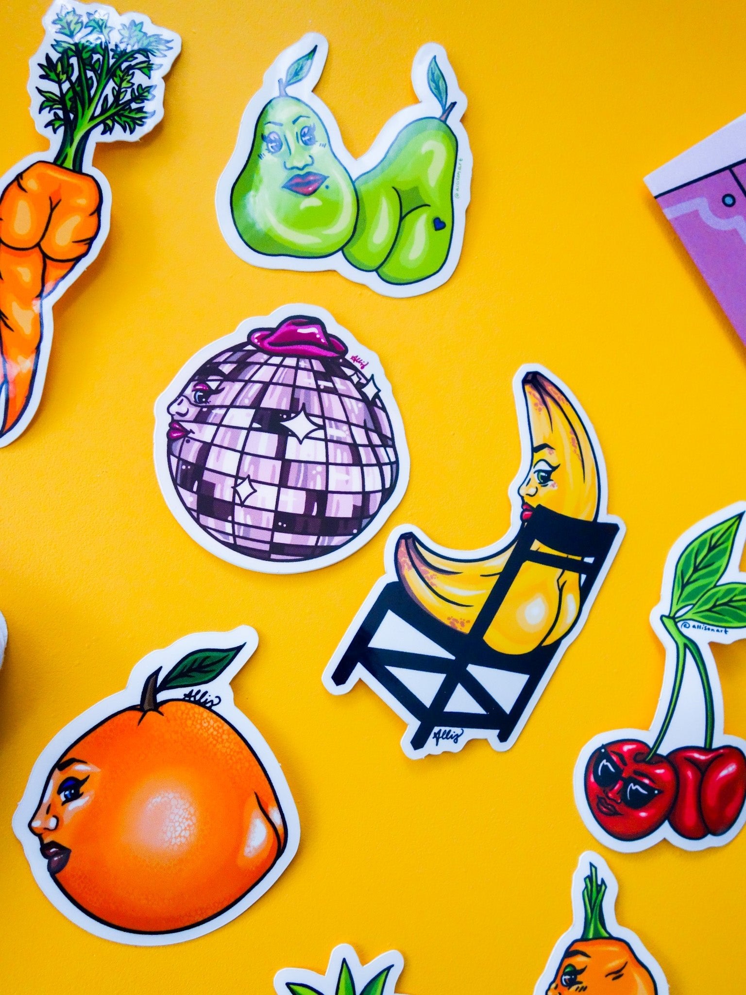 Banana Booty Vinyl Sticker - Cheeky Art Studio
