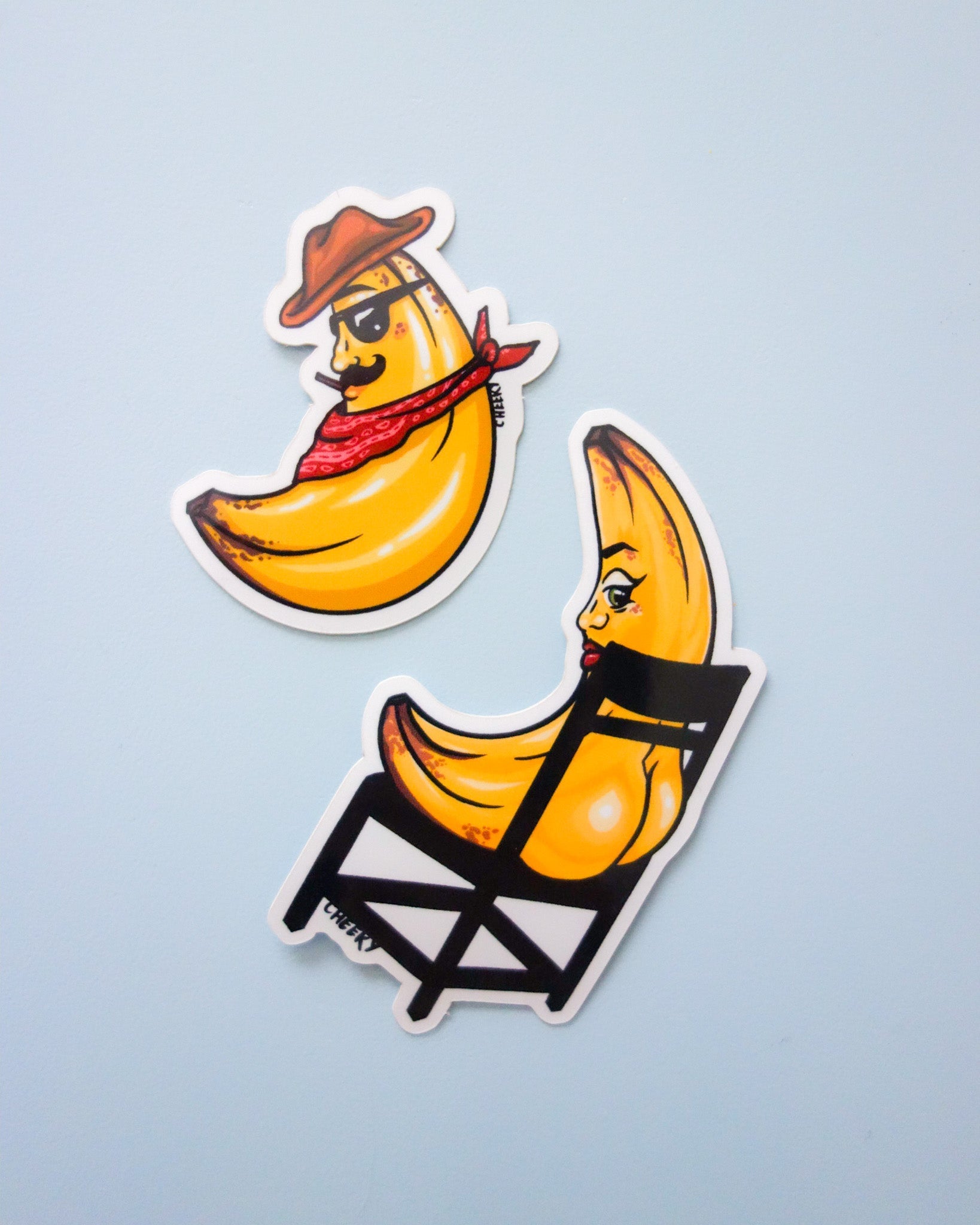 Banana Buzz Vinyl Sticker - Cheeky Art Studio - allison thompson - allisthompson - art - Electronics Stickers & Decals - Portland, Oregon - Asian American Artist