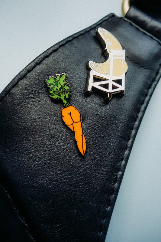 Carrot Booty Enamel Pin - Cheeky Art Studio